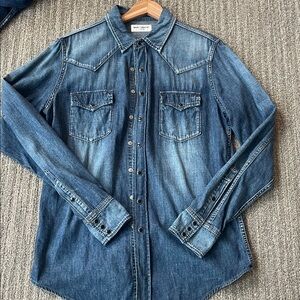 Saint laurent denim western shirt